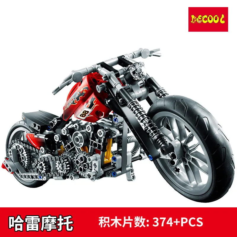 Город совместимые Legoed Technic мотоцикл мото гоночные мотоциклетные комплекты