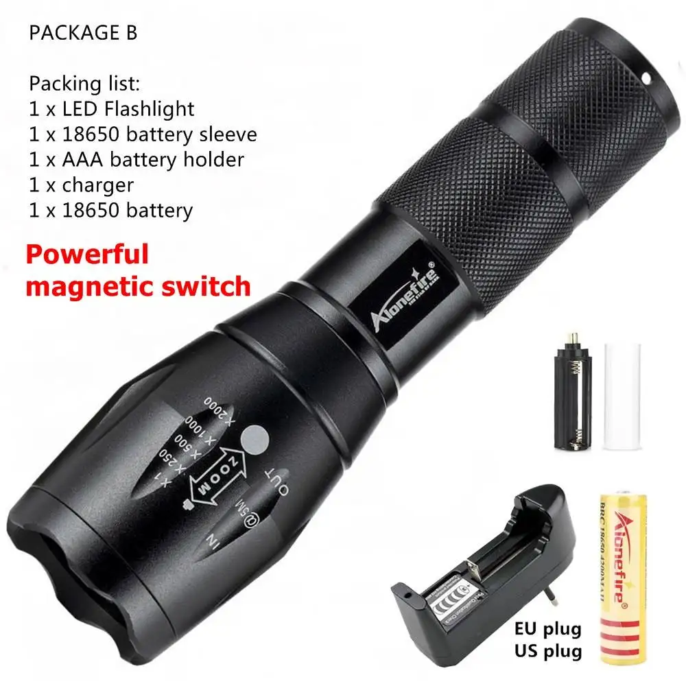 AloneFire G700 самый мощный тактический светодиодный фонарик XML T6 L2 V6 Zoom ультра яркий прожектор фонарь походный фонарь - Испускаемый цвет: PACKAGE B