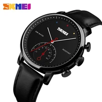 skmei business quartz watch men fashion simple watch leather strap watches alloy case waterproof wristwatch relogio masculino