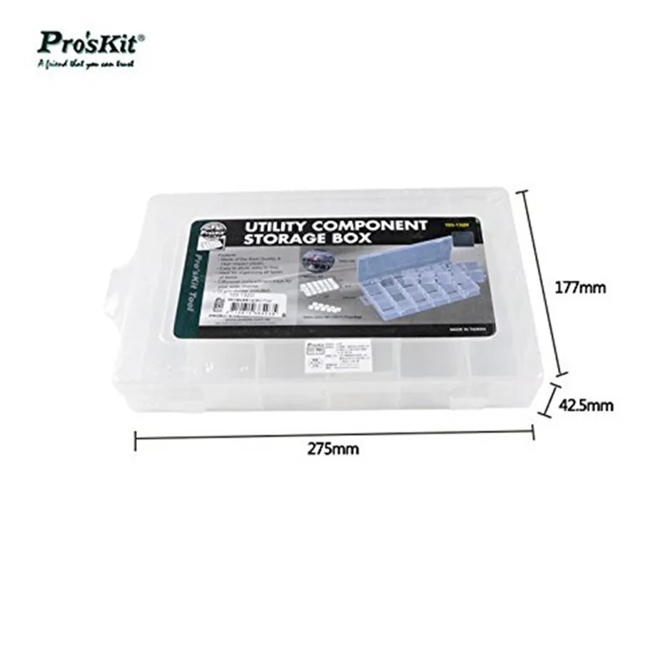 

Pro'skit 103-132D Multi-functional Component Storage Tool Box Electronic Component Box 36 Grids Shatterproof Parts Box