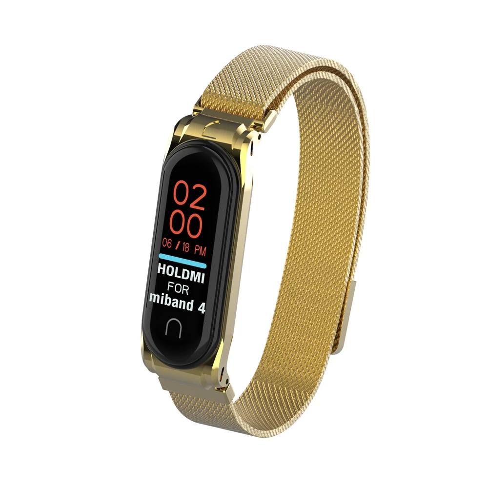 Для mi band 4 3 ремешок металлический магнитный браслет для Xiaomi mi band 4 умный браслет Сменные аксессуары для Xiao mi band 4