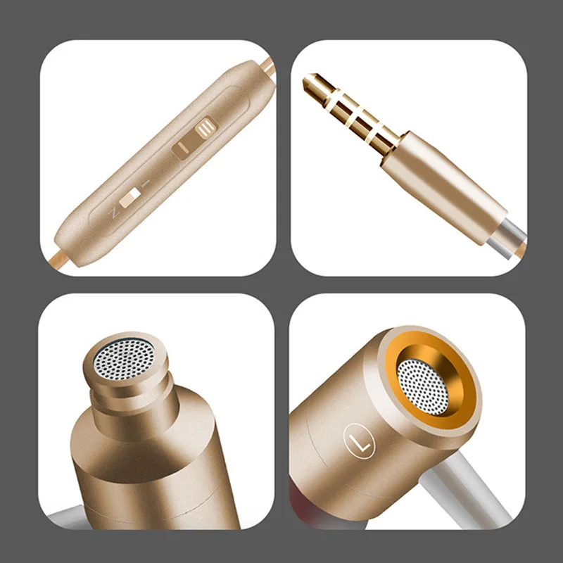 ANBES Wired Metal Earphone 3.5mm Jack W508 Headphone Super Bass Headset Stereo Music Earbuds With Mic For Mobile Phone Samsung |