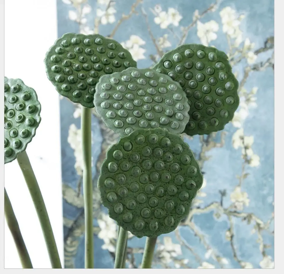 6 шт. Искусственные цветы одной ветви пластиковый цветок лотоса моделирование