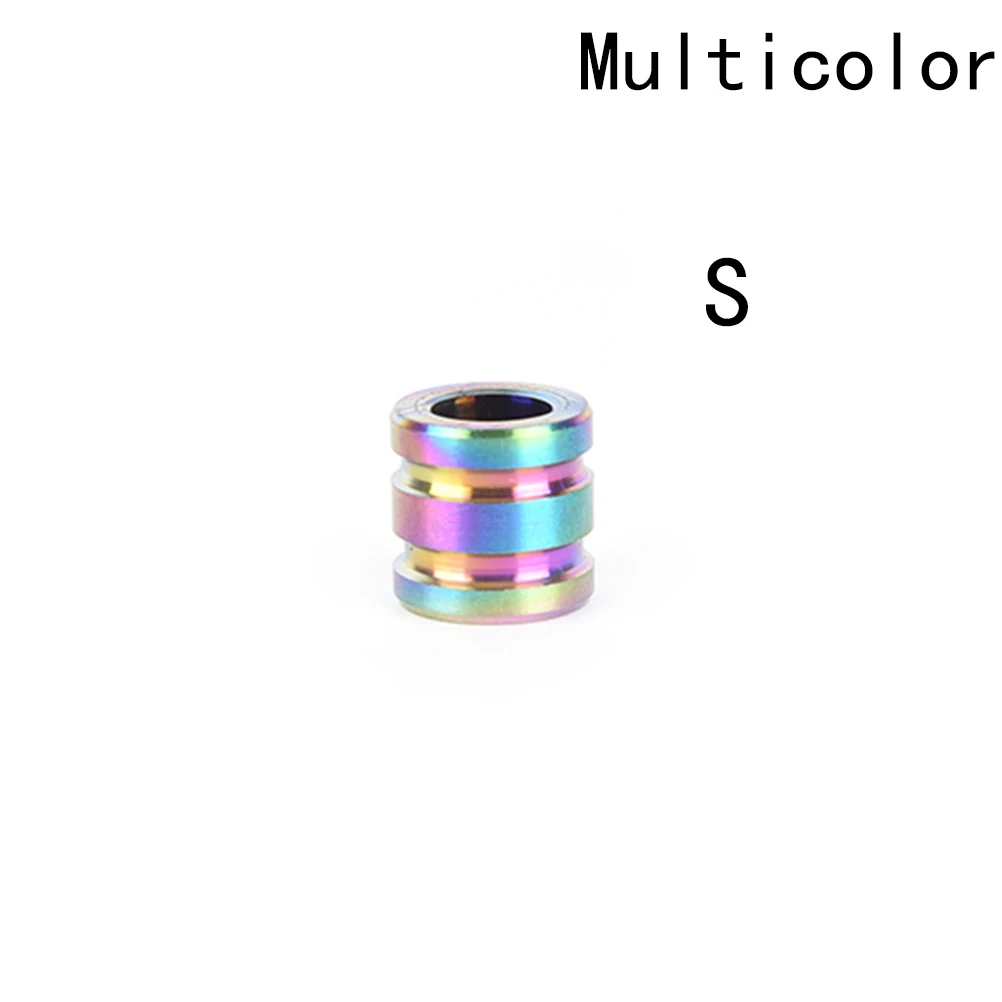 S Multicolor Титановый нож из титанового сплава бисер Паракорд трубка нож шнур веревка парашют для игр на свежем воздухе шнур гаджет EDC мульти инструменты - Цвет: S Multicolor