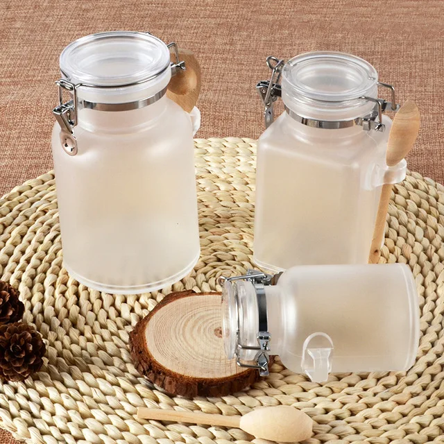 4 шт. пластиковые косметические банки для женщин 100 мл 200 мл|bath salt bottle|empty plasticmask