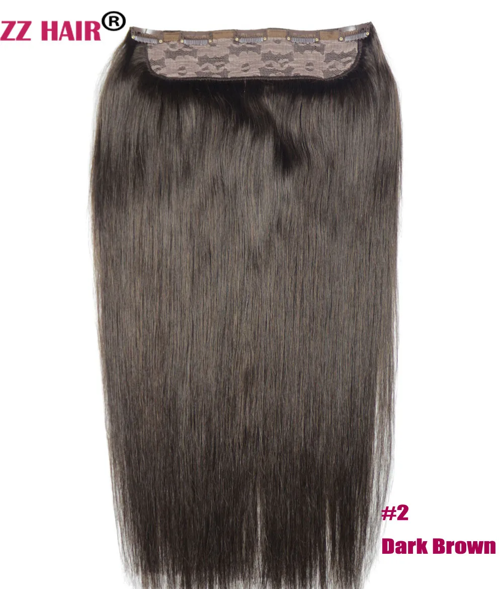 ZZHAIR 100 г-200 г 1"-28" Искусственные волосы одинаковой направленности волос один кусок набор 5 клип в человеческие волосы для наращивания Натуральные Прямые Волосы