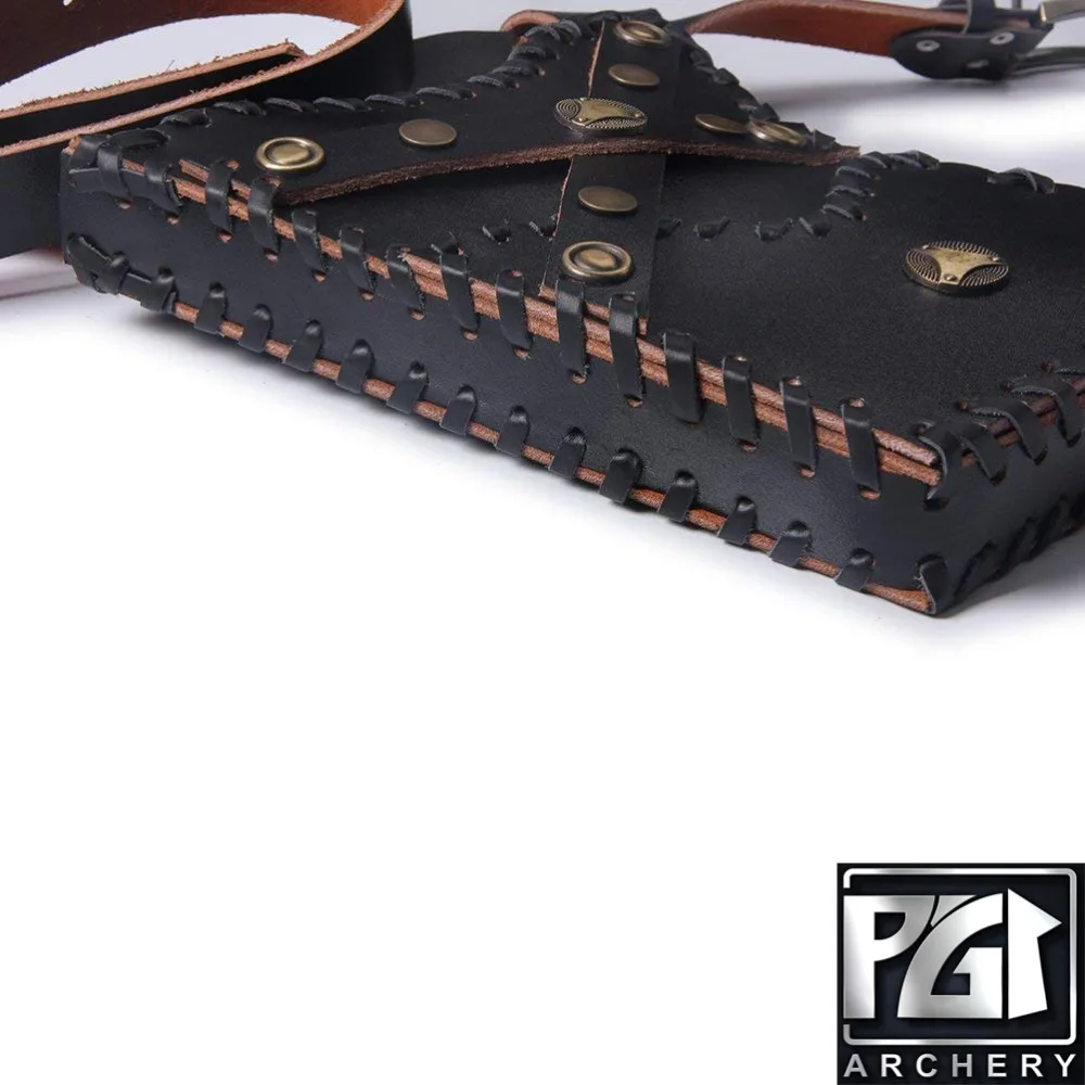 PG1ARCHERY Hip колчан для стрел с ремнем кожаный традиционный стрельбы из лука сумка