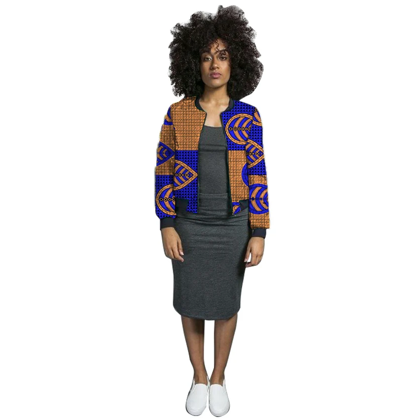 Модная африканская куртка-бомбер с принтом Дашики женская короткая толстовка на