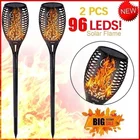 Светодиодный уличный водонепроницаемый фонарик на солнечной батарее, освещение для садовых дорожек, двора, патио, 96 светодиодов