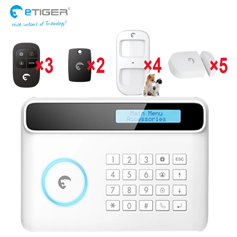 Etiger S4 GSM/PSTN система охранной сигнализации вор охранная сигнализация Домашняя