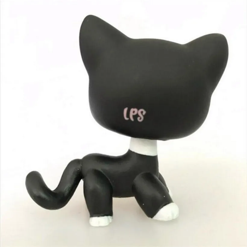 LPS Kawaii аниме Pet Shop ПВХ животных черный короткошерстая кошка Kitty #33 домашних Кукла