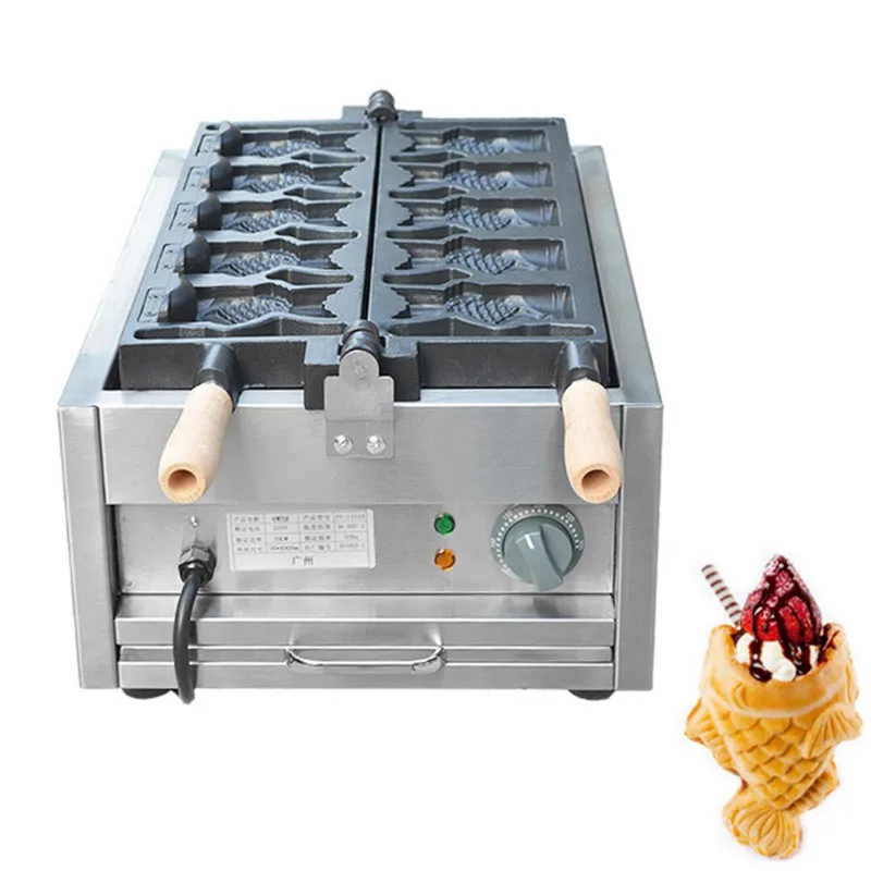 Коммерческая Машина Taiyaki в японском стиле из нержавеющей стали виде рыбы