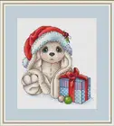 Вышивка крестом, наборы для вышивания, 14CT и 16CT, рождественский подарок маленького кролика