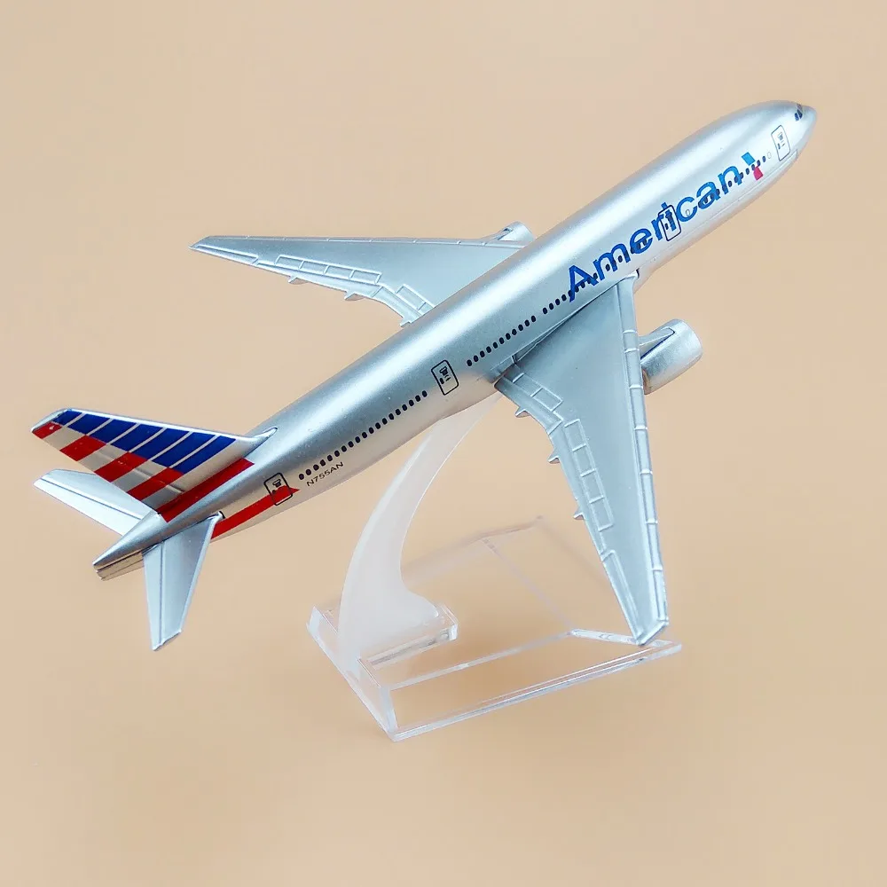 16 см сплав металла воздушный Американский AA Airlines Boeing 777 B777 Airways самолета Модель W