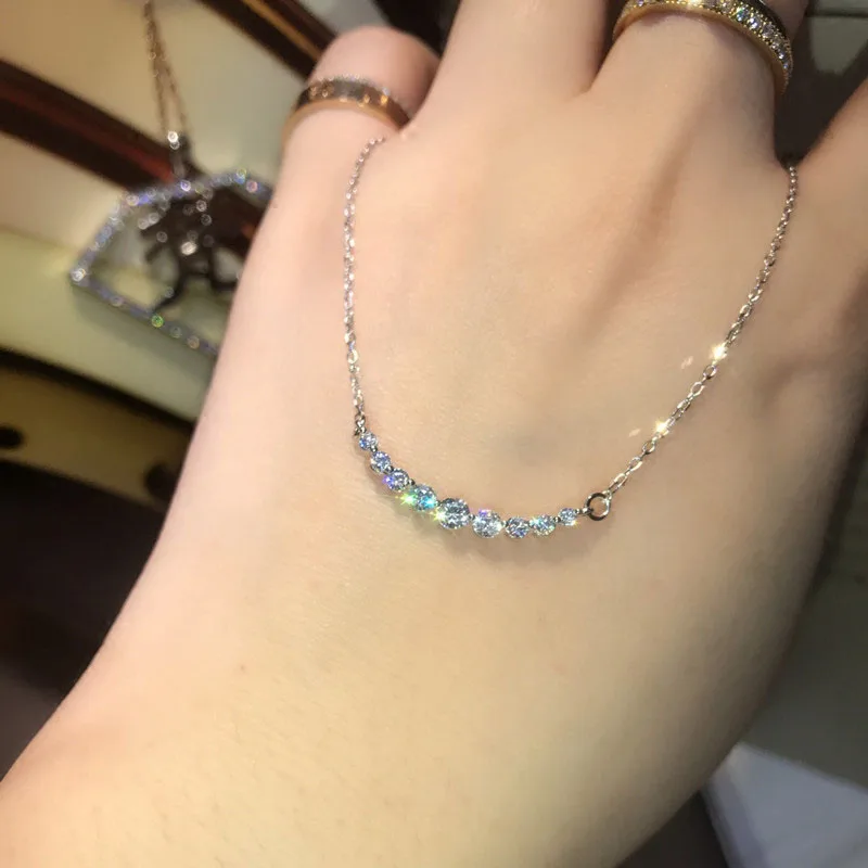 Ювелирные изделия 100% 18K золото moissanite Алмазное ожерелье с сертификатом