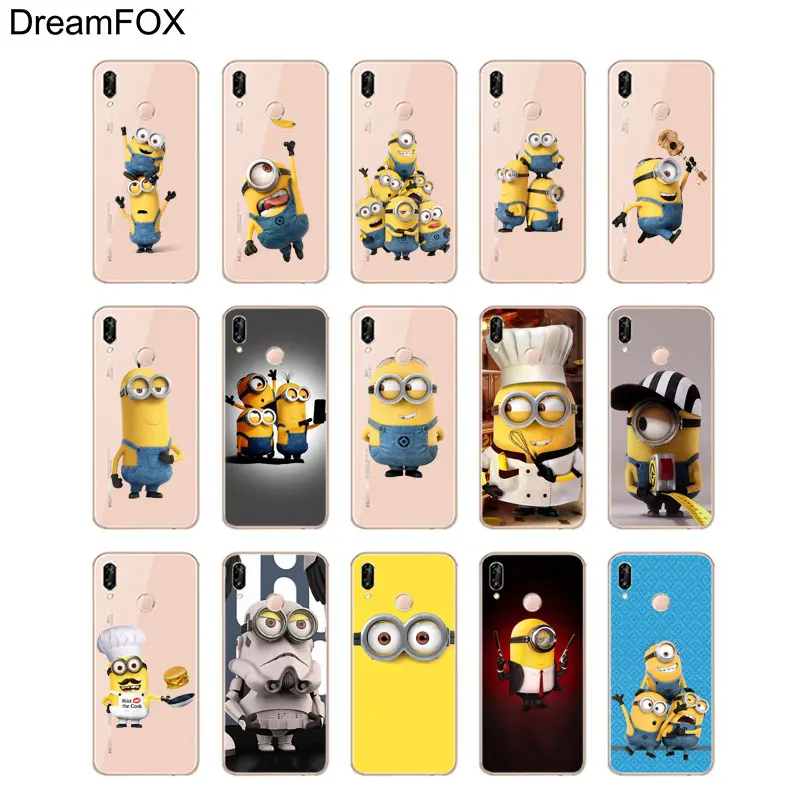 DREAMFOX M528 маленький желтый человек Мягкий ТПУ силиконовый чехол для Huawei Honor 6a 6C 7X9 10