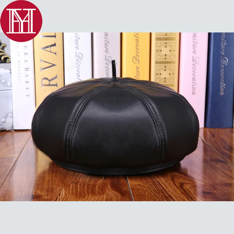 2021 женские шапки из натуральной овечьей кожи модные повседневные Восьмиугольные