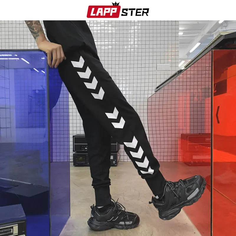 LAPPSTER, уличная одежда, хип-хоп, черные штаны для бега,, мужские, s, Harajuku, спортивные штаны, мужские, повседневные, тренировочные штаны, боковые, в полоску, брюки