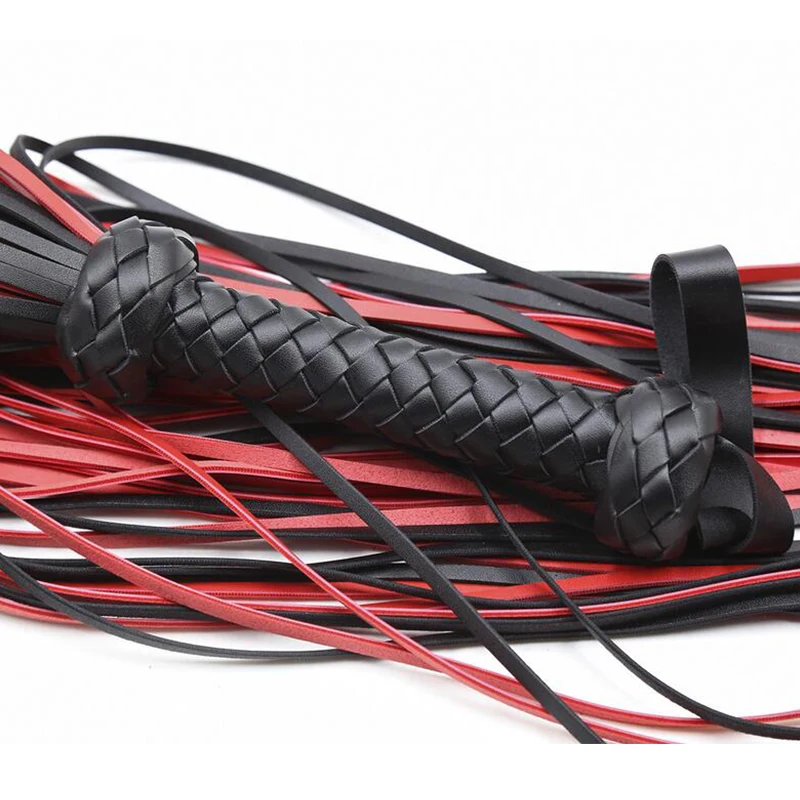 Qise Горячая продажа Черная Королева Whips tame флирт whips тканая ручка из искусственной
