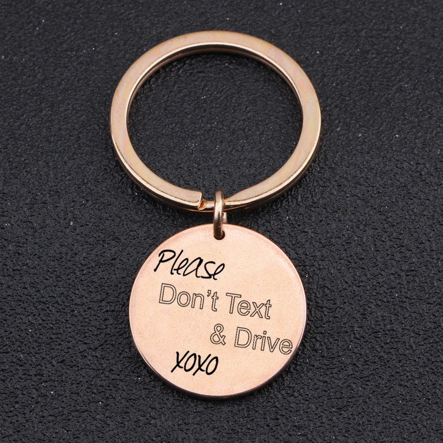 Пользовательское имя модный брелок с гравировкой pleastedon't Text Drive