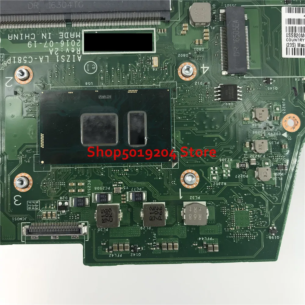Для Lenovo Thinkpad YOGA 260 YOGA260 материнская плата для ноутбука i7-6500U FRU 01AY773 AIZS1 LA-C581P |