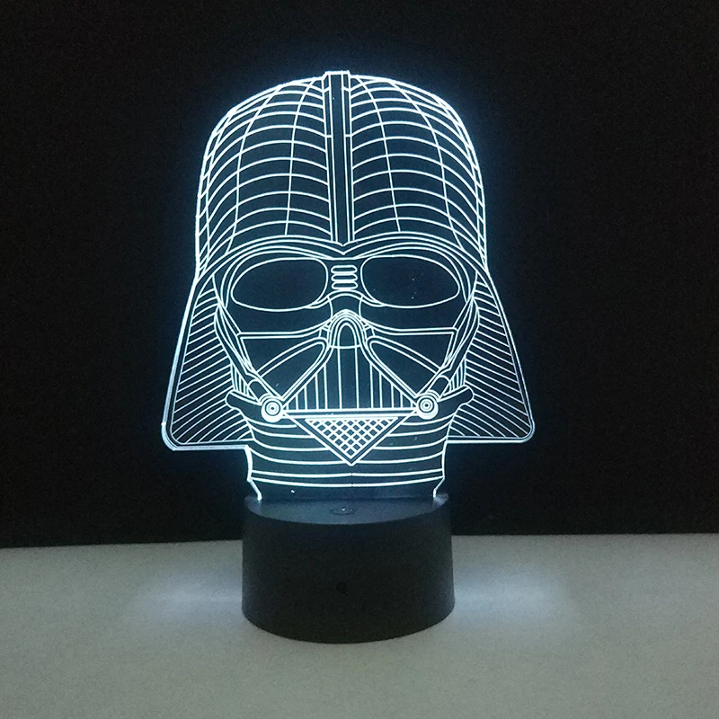 3D лампа Ночной светильник s Звездные войны многоцветная градиентная настольная