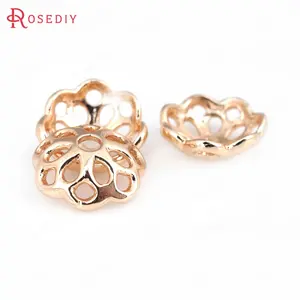 (30933-G)20 шт. 11x4 мм 24 к шампанское золотого цвета латунные бусины для цветов принадлежности для изготовления ювелирных изделий Diy фурнитура Аксессуары