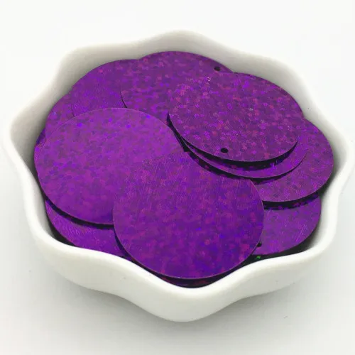 30mmFlat LaserPurple Блестки 3-50 мм фиолетовые блестки плоские круглые чашки пвх свободные блестки для рукоделия шитья женской одежды аксессуары 20 г - Цвет: 30mmFlat LaserPurple