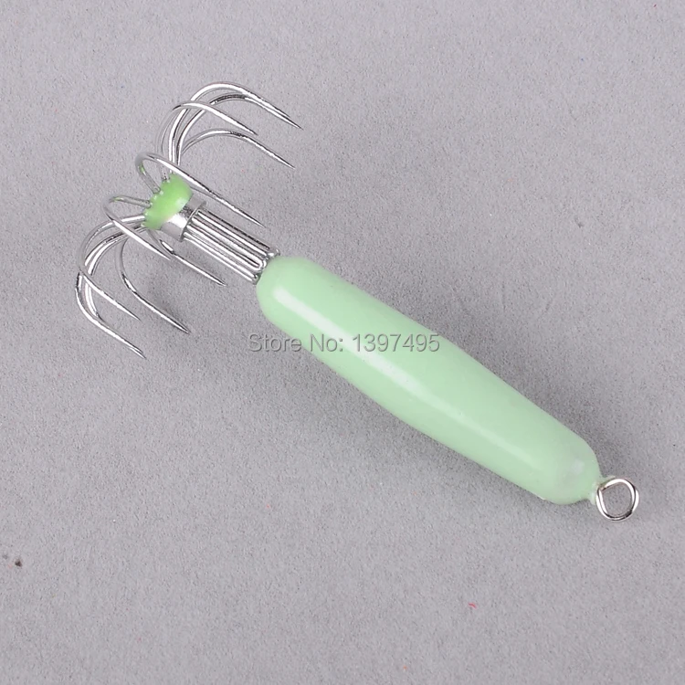 Free shipping 11g 16g 22g /6pcs Luminous squid fishing with hook Cuttlefish Hooks 12 Claw Aplysia Factory wholesale | Спорт и