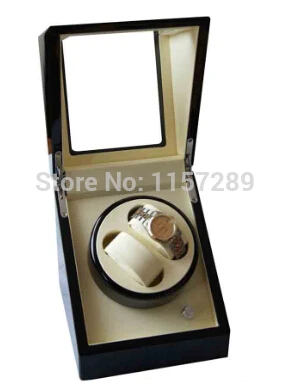 2014 новейшая оптовая продажа 2 часов Авто деревянные часы Winder черный корпус