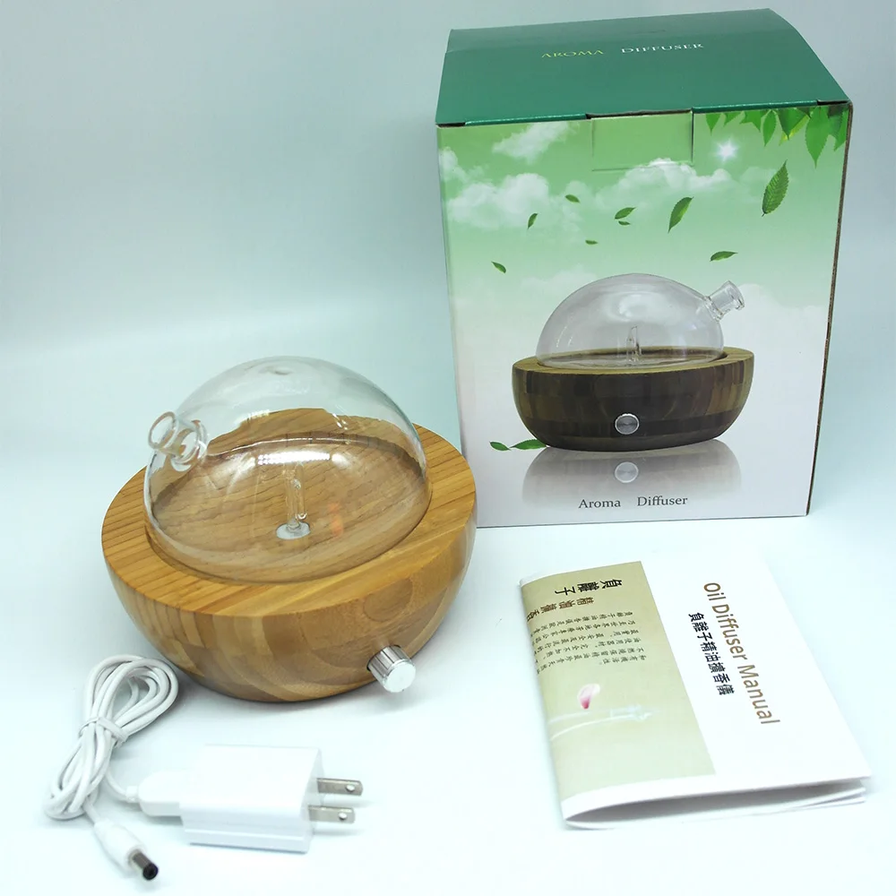 Деревянный и стекло Nebulizing чистый эфирные масла Арома диффузор с цвета