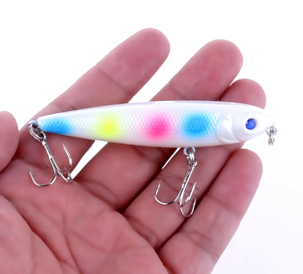 

Новинка 1 шт. Topwater карандаш приманка искуственные рыболовные приманки для рыбалки (8 см), 8,6g жесткий пластиковый гольян приманки удлиненная п...