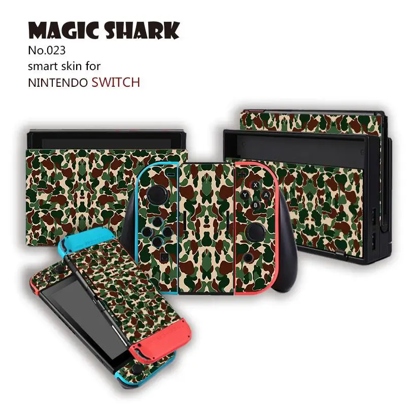Magic Shark военный камуфляж ПВХ водонепроницаемый чехол наклейка для кожи Nintendo Switch NS