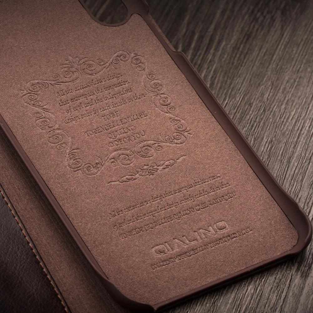 QIALINO чехол из натуральной кожи для iPhone XS мобильного телефона роскошный