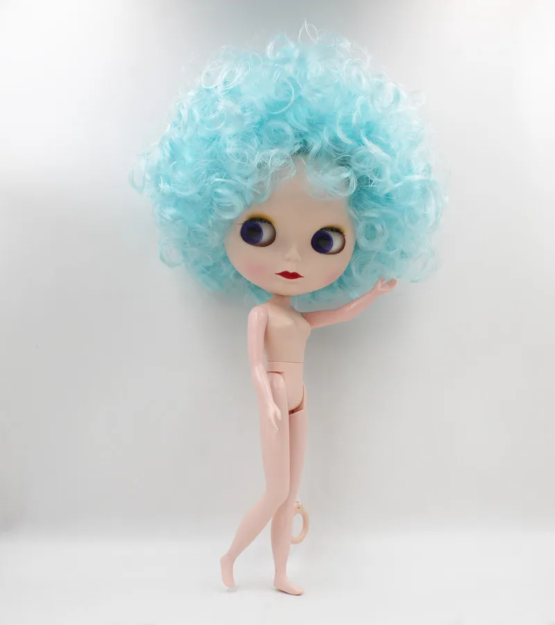Кукла Blygirl кукла Blyth небесно-голубой ворс 19 суставов и тела матовое лицо телесная |