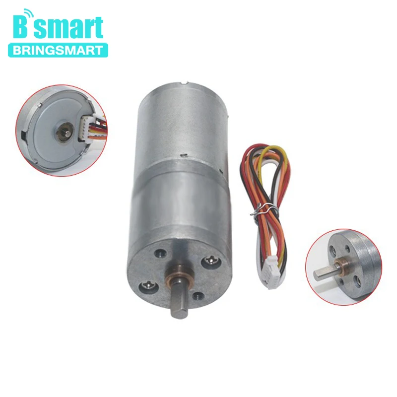 Bringsmart JGA25-2430 DC 12 В 24 В Бесщеточный Мотор шестерня электродвигатель 14-1550 об/мин с контролем скорости тормоза BLDC мотор длинный Lifetim