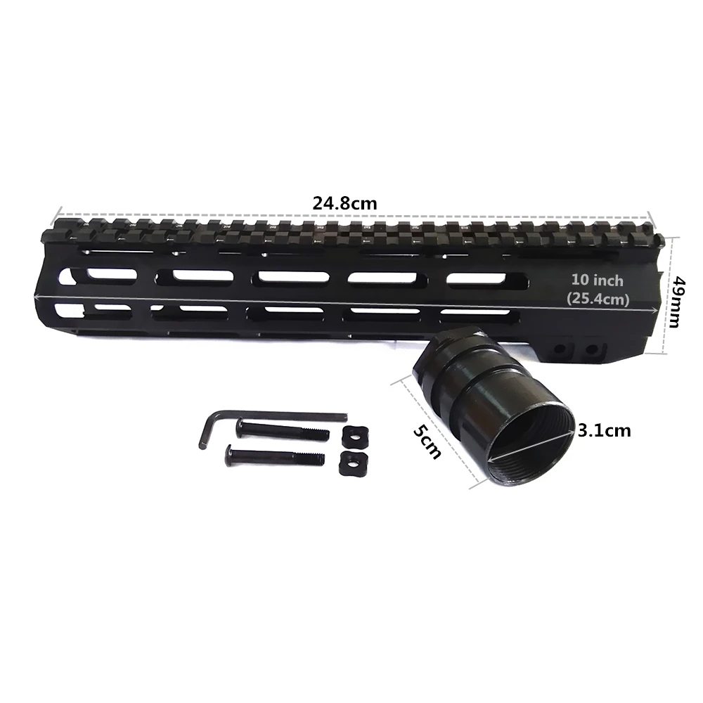 AR15 M-Lok Mlok " 9" 1" 12" 13," 15" 1" 19" тонкий свободный поплавок M-LOK рукоятка винтовка прицел крепление со стальной гайкой