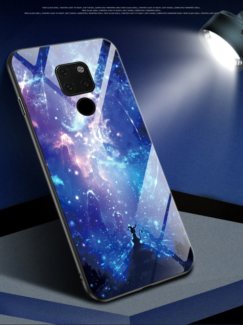 Световой закаленное Стекло чехол для huawei Коврики 20 P20 Lite рro 20Pro 20X Honor 8X макс 7X10 V10 Nova 3e 3 3i чехол Тигр чехол с картинкой из сериала Teen Wolf