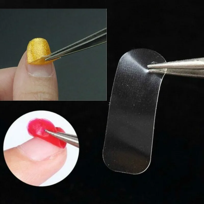 Прозрачные полоски для маникюра защитные накладки быстро отклеиваются легко