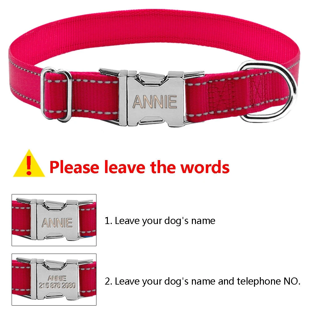 Персонализированные ошейники для собак с отражающей гравировкой ошейник щенка