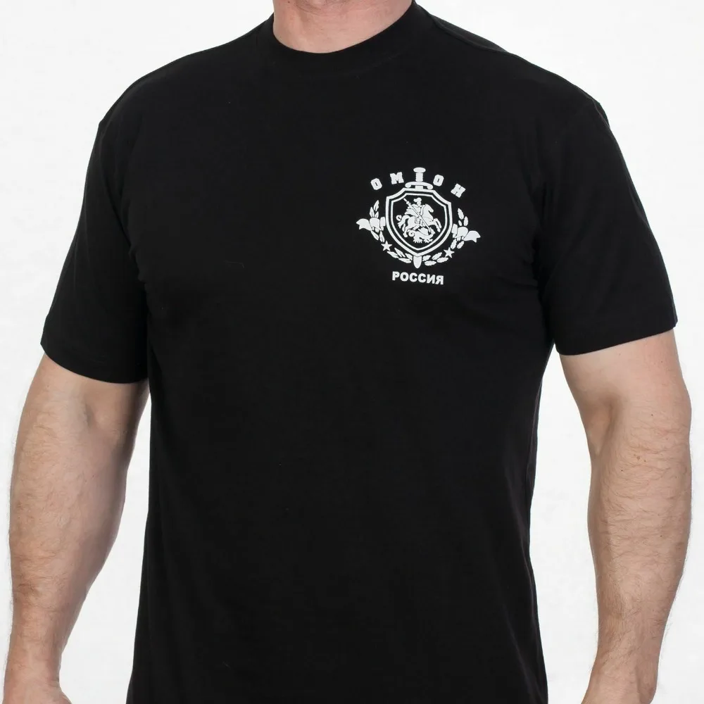 

Russian Original Cotton T-Shirt Detachment of The Special Police Omon 2019 Cotton Short-Sleeve Funny Printed T-Shirt Business