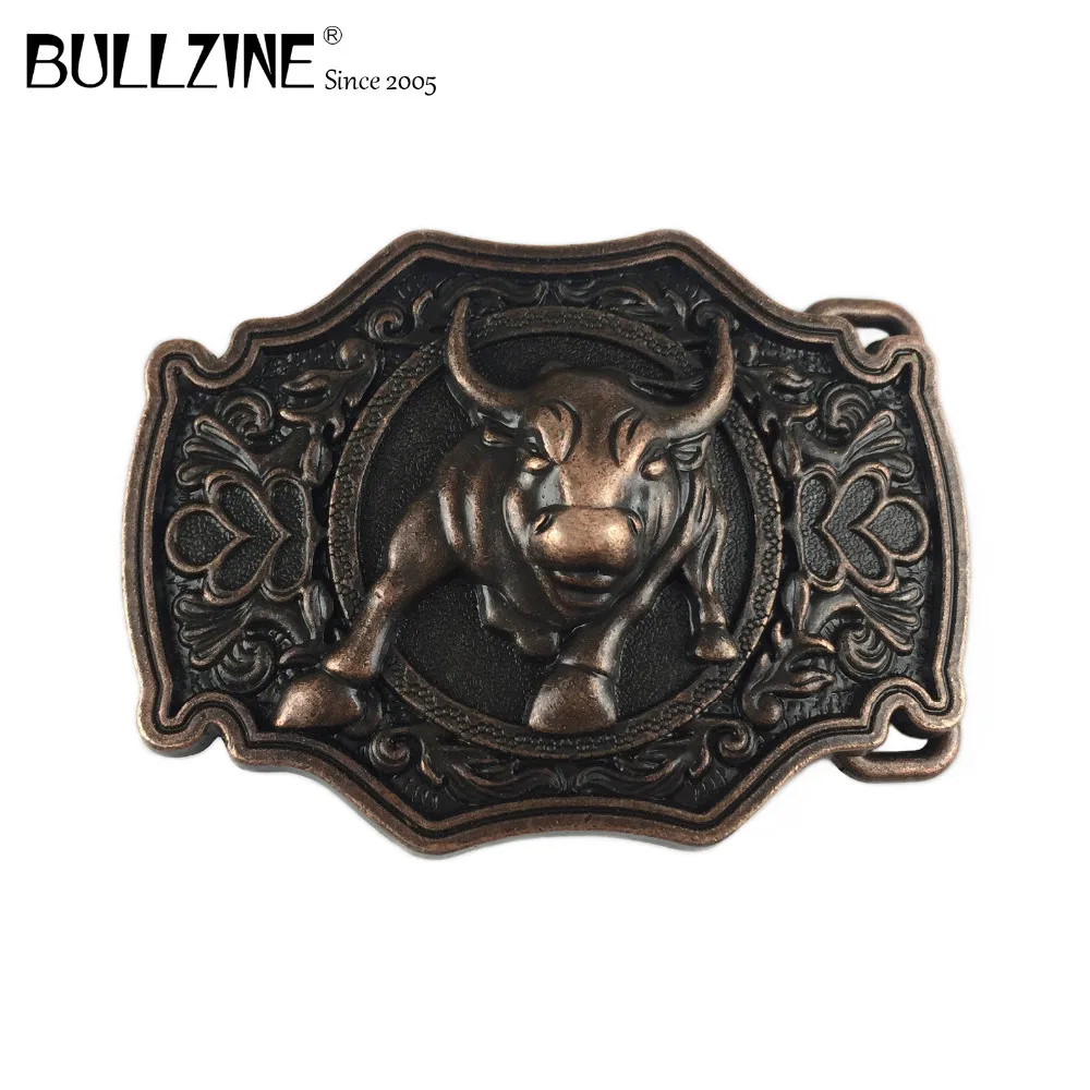 The Bullzine горячая Распродажа western bull ox мужской ремень с пряжкой 3 цвета FP-03707 подходит для 4 см Ширина ремня