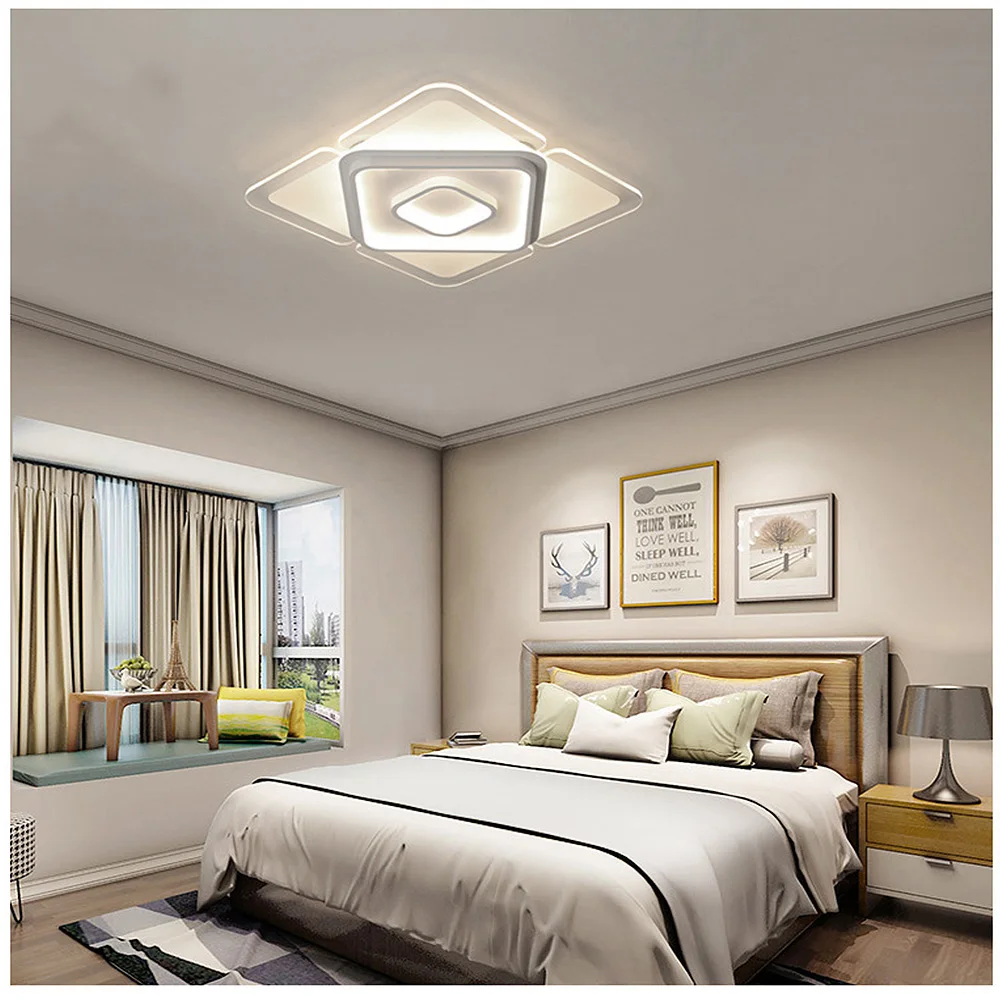 Светодиодные потолочные лампы квадратные скандинавские для спальни гостиной
