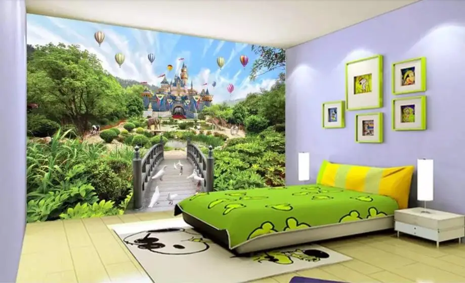 Кирпичные обои 3d замок животное Фреска гостиная диван ТВ фон 3D рулон