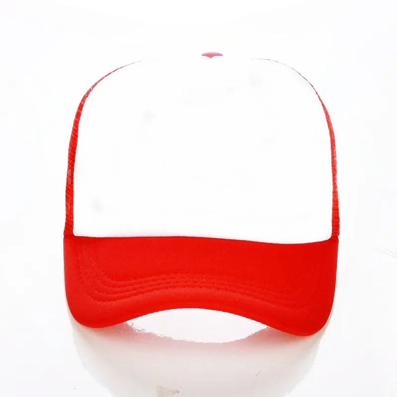 Red-White Цена по прейскуранту завода-изготовителя! DIY Заказная Кепка водителя грузовика бесплатный дизайн логотип текст фото печать взрослых детей сетки Регулируемая Snapback Прямая поставка - Цвет: Red-White