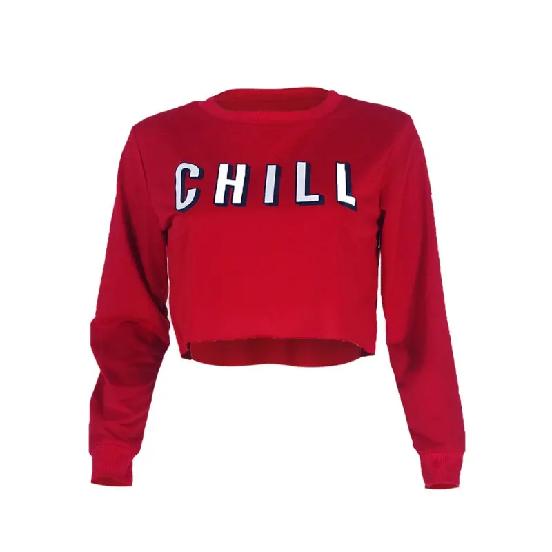 2019 обрезанный женский топ короткие кофты для женщин лето осень Chill Письмо печати