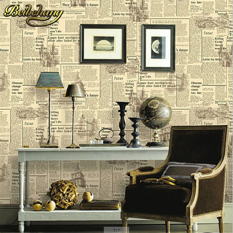 3D обои для газет в стиле ретро проекта|papel de|newspaper wallpaperpapel parede 3d |
