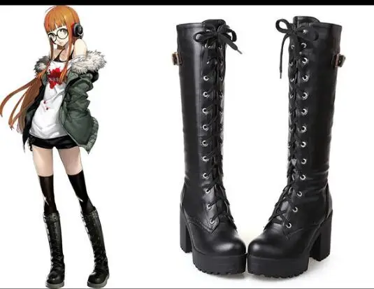 

Anime Persona 5 shoes Futaba Sakura Cosplay Boots Custom made