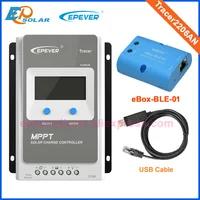 solar 12V 24V voltage charger battery controller Tracer2206AN MPPT EPEVER Solar panels system Max 520W USB cable PC connect
