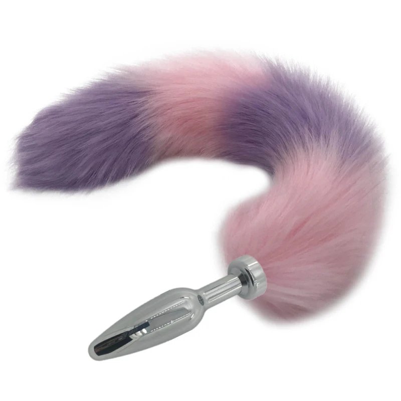2 Size Fox Tail Anal Plug Stainless Steel Butt Dilator Stimulating Toys Dog Tails Adult Products for Couples H8-178G | Красота и